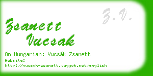 zsanett vucsak business card